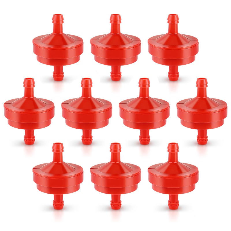AUTOKAY Lawn Mower 1/4" Inline Gas Fuel Filter Compatible with 298090 298090S Toro 42-5240 56-6360 John Deere AM107314 LG298090 LG298090S PT4265 Pack of 10 - Image 1